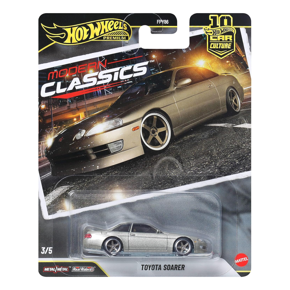Hot Wheels Premium Toyota Soarer, Modern Classics, Car Culture, 1:64 Scale, Authentic Vehicle Replicas, Cars, Real Riders, Metal, Display and Play, Mattel, Pop Culture 2025 2026
