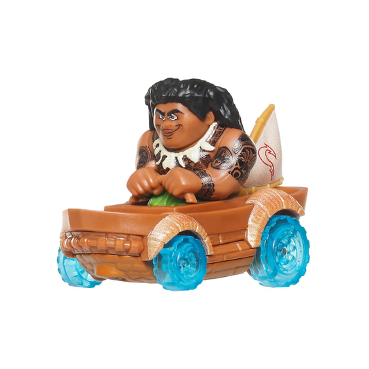 Hot Wheels Racer Verse Maui and Moana, 2026 2-Pack, Disney, Toy Cars Vehicles Die-Cast, 1:64 Scale, Push and Go Play