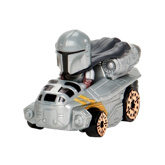 Hot Wheels Racer Verse The Mandalorian, Star Wars, 2025 2026, Toy Cars Vehicles Die-Cast, 1:64 Scale, Push and Go Play