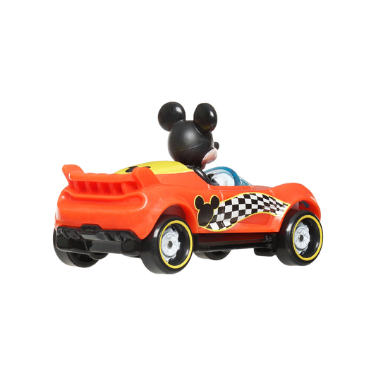 Hot Wheels Superstar Speeders Mickey Mouse Disney Mickey and Friends, Toy Race Car, Original Character, Hi-Beam, Push and Play