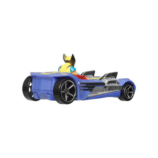 Hot Wheels Superstar Speeders Wolverine X-Men '97 Marvel, Toy Race Car, Original Character, Twinmill III, Push and Play