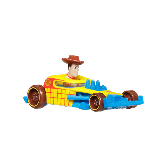 Hot Wheels Superstar Speeders Woody Toy Story 5, Toy Race Car, Original Character, Mod Rod, Push and Play