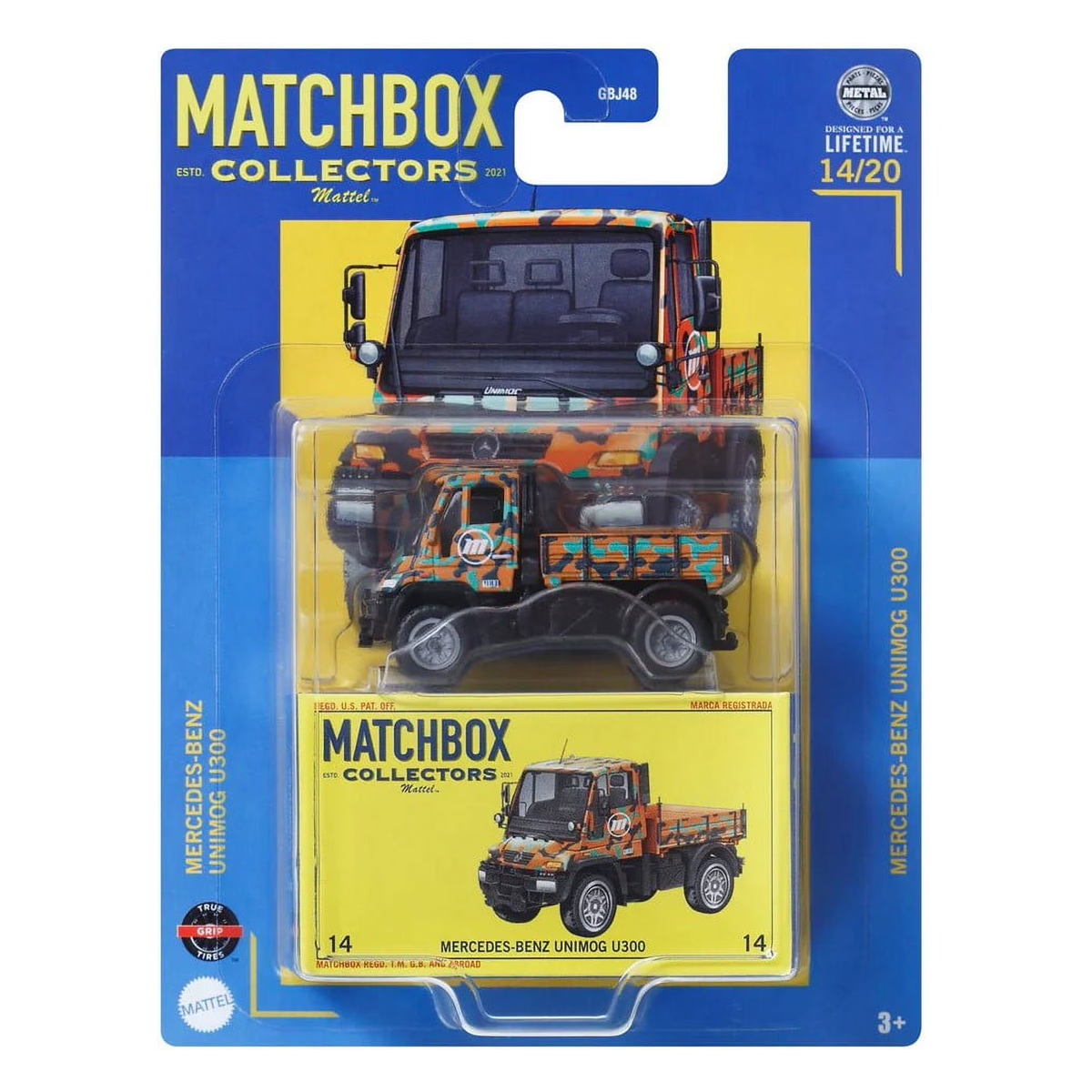 Matchbox Collectors Mercedes Benz Unimog U300, Premium Cars Trucks, True Grip Tires, Perfect 1:64 Scale Die-Cast Vehicles