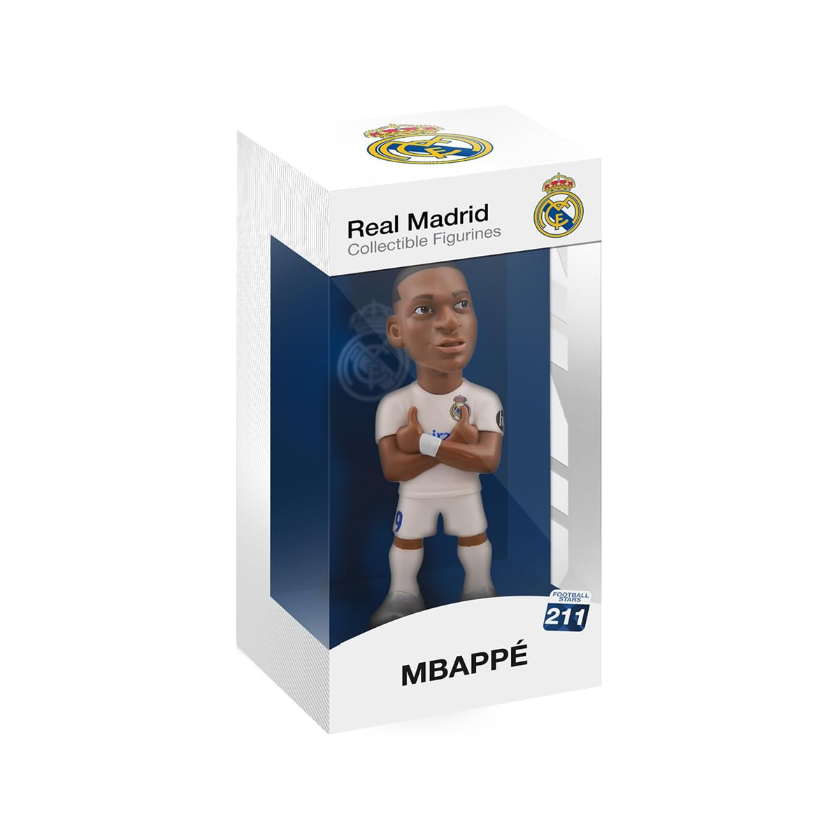 Minix Collectible Figurines Real Madrid Mbappe Football Stars Series 211, Action Figure, Toy, Collectors, Authentic, Officially Licensed, Premium Gift