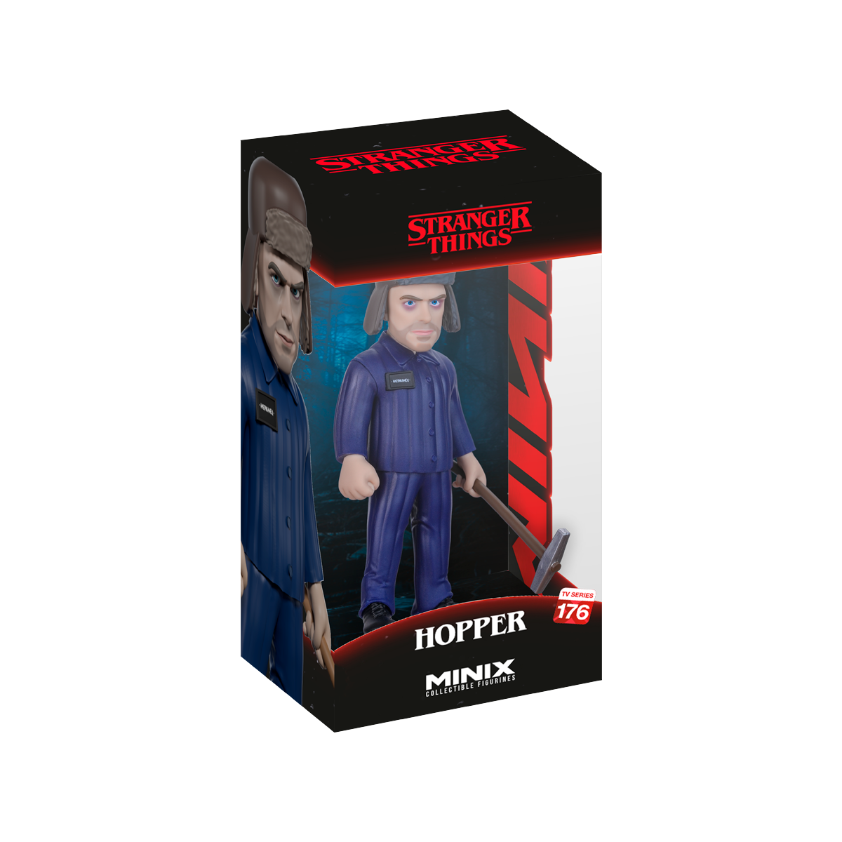 Minix Collectible Figurines Stranger Things Hopper TV Series 176, Action Figure, Toy, Collectors, Authentic, Officially Licensed, Premium Gift