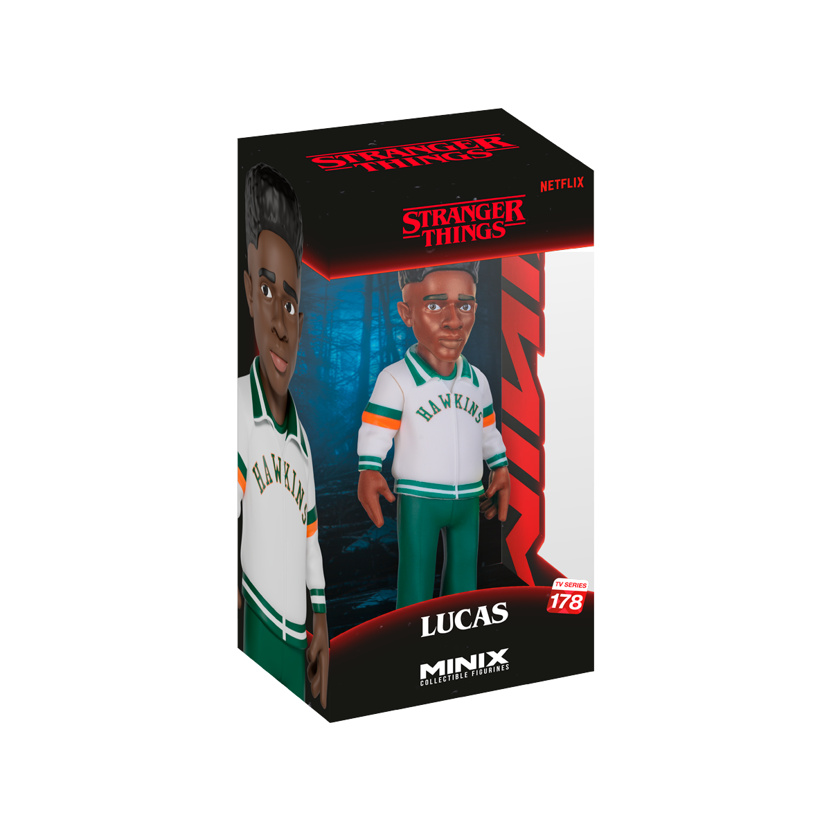 Minix Collectible Figurines Stranger Things Lucas TV Series 178, Action Figure, Toy, Collectors, Authentic, Officially Licensed, Premium Gift