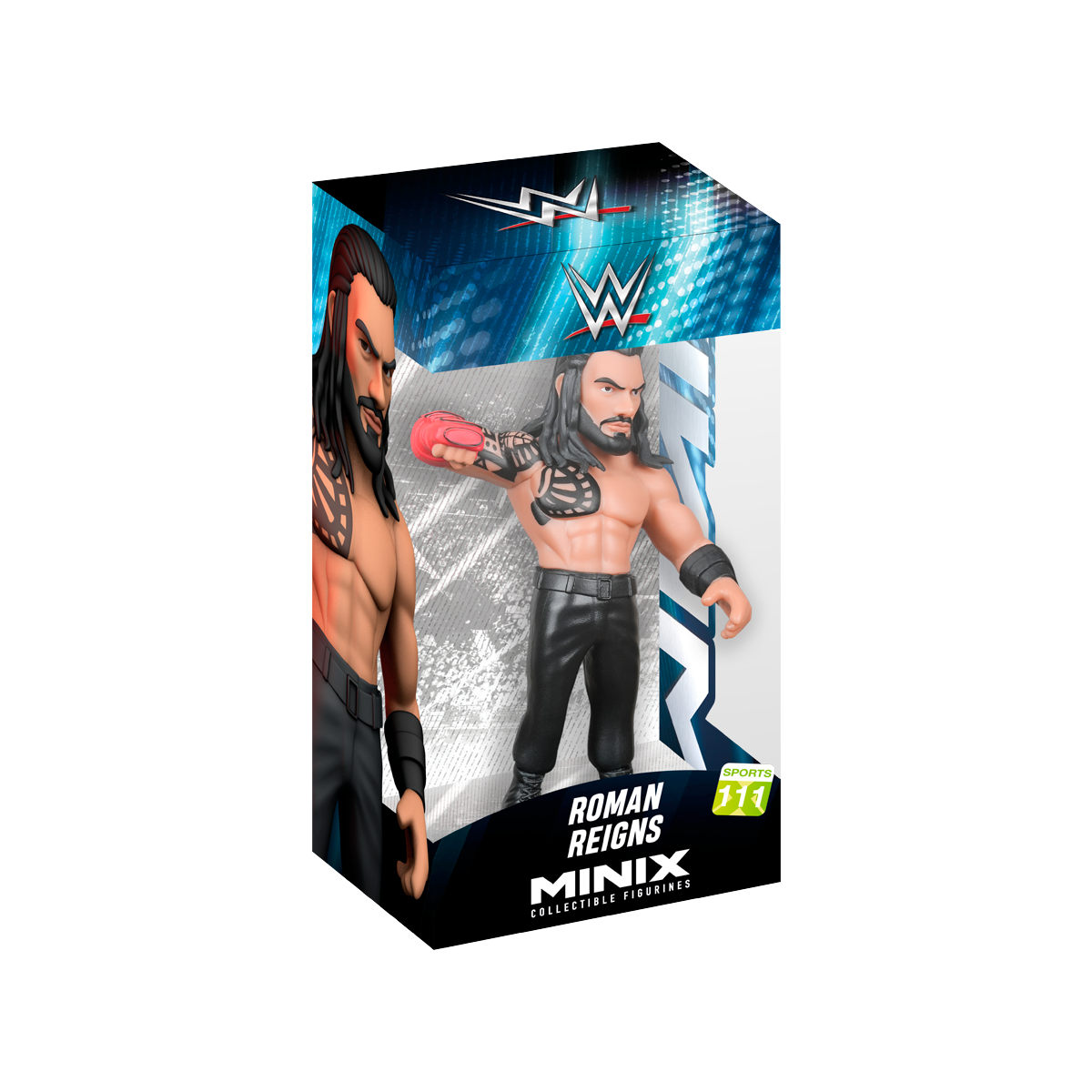 Minix Collectible Figurines WWE Roman Reigns Sports Series 111, Action Figure, Toy, Collectors, Authentic, Officially Licensed, Premium Gift