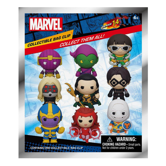 Monogram Marvel Villains Bag Clip, Collectible Key Chain, 3D Foam, Marvel Collectors, Special Rare Chase Figures, Loki, Thanos, Doc Ock
