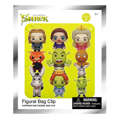 Monogram Shrek Bag Clip, Collectible Key Chain, 3D Foam, Dreamworks Shrek Collectors, Special Rare Chase Figures, Fiona, Puss in Boots, Donkey