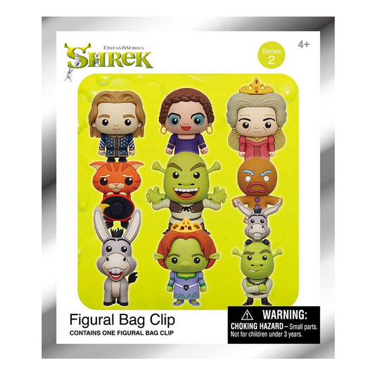 Monogram Shrek Bag Clip, Collectible Key Chain, 3D Foam, Dreamworks Shrek Collectors, Special Rare Chase Figures, Fiona, Puss in Boots, Donkey