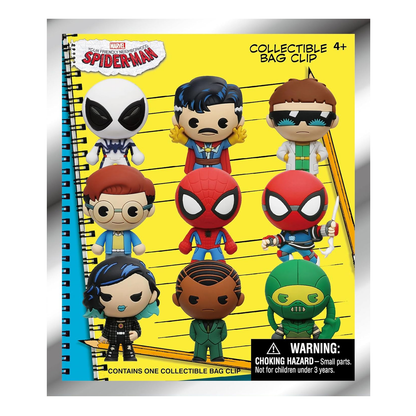 Monogram You're Friendly Neighborhood Spider-Man Bag Clip, Collectible Key Chain, 3D Foam, Spider-Man Marvel Collectors, Special Rare Chase Figures, Peter Parker, Dr Strange, Venom, Dr Otto Octavius, Scorpion, Norman Osborne