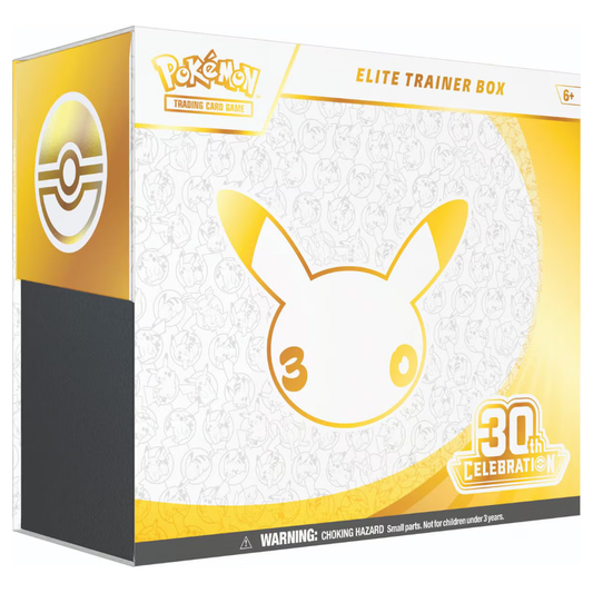 Pokémon TCG 30th Celebration Elite Trainer Box ETB, Collector, Chase, Collection, Trading Card Game, Booster Expansion Pack, Art Card, Digital Code, Fan Favorite, Pikachu