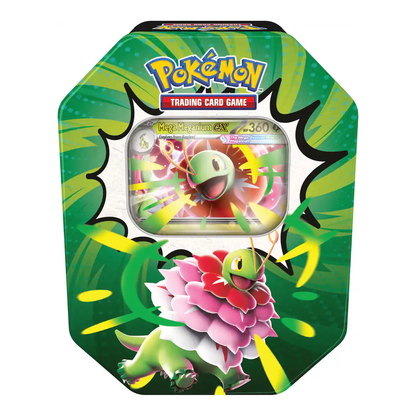 Pokémon TCG Ascended Heros Tin Mega Meganium Ex, Collector, Chase, Collection, Trading Card Game, Booster Expansion Pack, Art Card, Digital Code, Fan Favorite, Mega Evolution