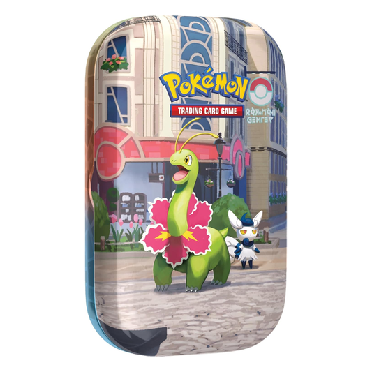 Pokémon TCG: Lumiose City Mini Tin Meganium & Meowstic, Collector, Chase, Collection, Trading Card Game, Booster Expansion Pack, Art Card, Digital Code, Fan Favorite, Mega Evolution, Perfect Order, Chaos Rising, Phantasmal Flames