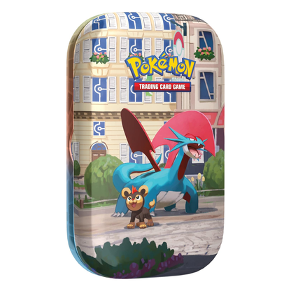 Pokémon TCG: Lumiose City Mini Tin Salamence and Litleo, Collector, Chase, Collection, Trading Card Game, Booster Expansion Pack, Art Card, Digital Code, Fan Favorite, Mega Evolution, Perfect Order, Chaos Rising, Phantasmal Flames