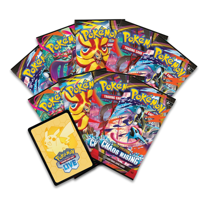Pokémon TCG: Mega Evolution Chaos Rising Elite Trainer Box, Collector, Chase, Collection, Trading Card Game, Booster Expansion Pack, Art Card, Digital Code, Fan Favorite, Perfect Order, Phantasmal Flames