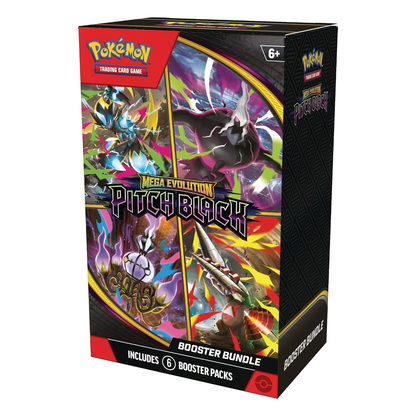 Pokémon TCG: Mega Evolution Pitch Black Booster Bundle, Collector, Chase, Collection, Trading Card Game, Booster Expansion Pack, Art Card, Digital Code, Fan Favorite, Perfect Order, Phantasmal Flames, Chaos Rising