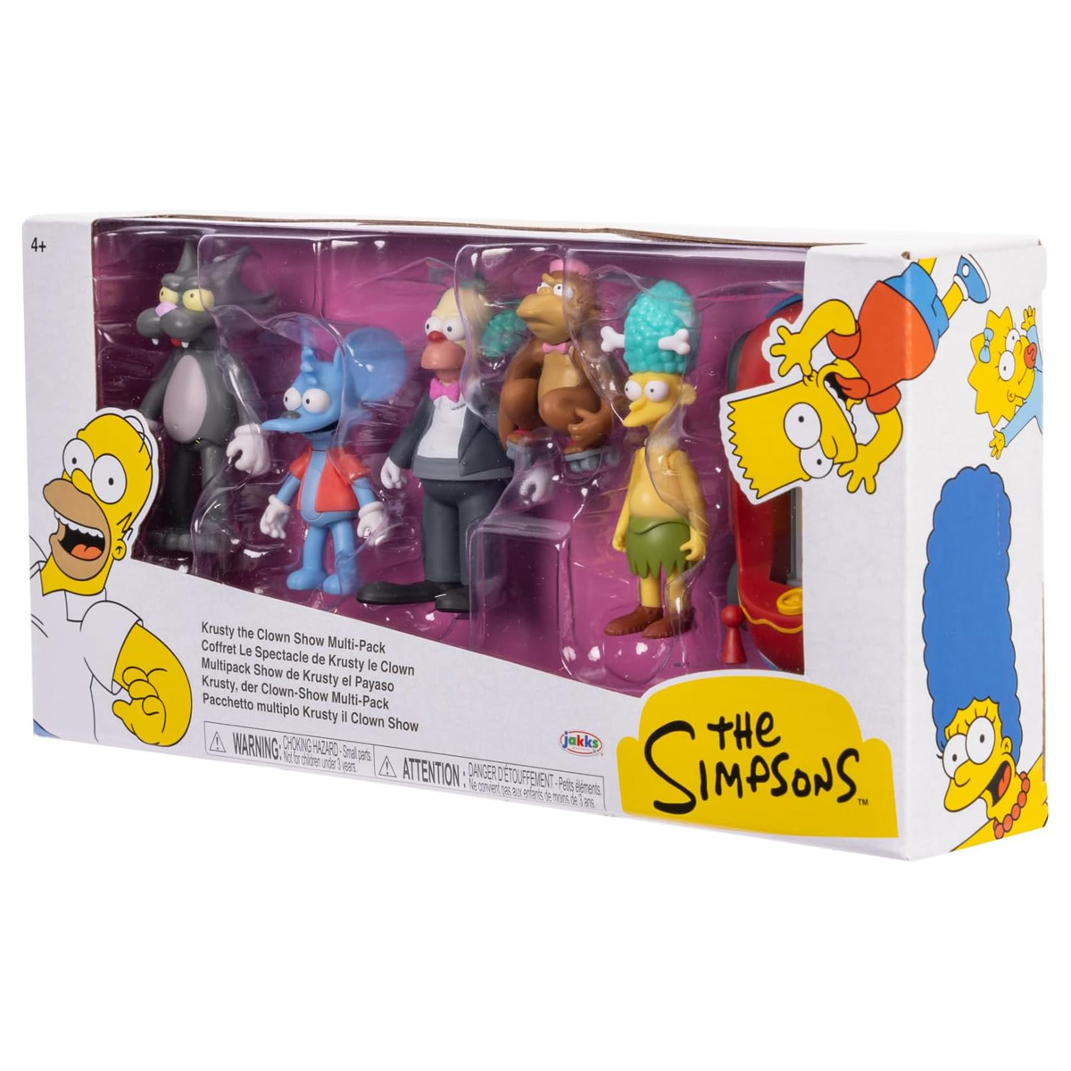 The Simpsons Krusty The Clown Show Set, Action Figure, Jakks Pacific, Mr Teeny, Itchy, Scratchy, Sideshow Mel, Clown Car, Multipack, Favorite Characters, Realistic Play or Display, Fun Toy For Kids, Accurate Authentic, Officially Licensed,