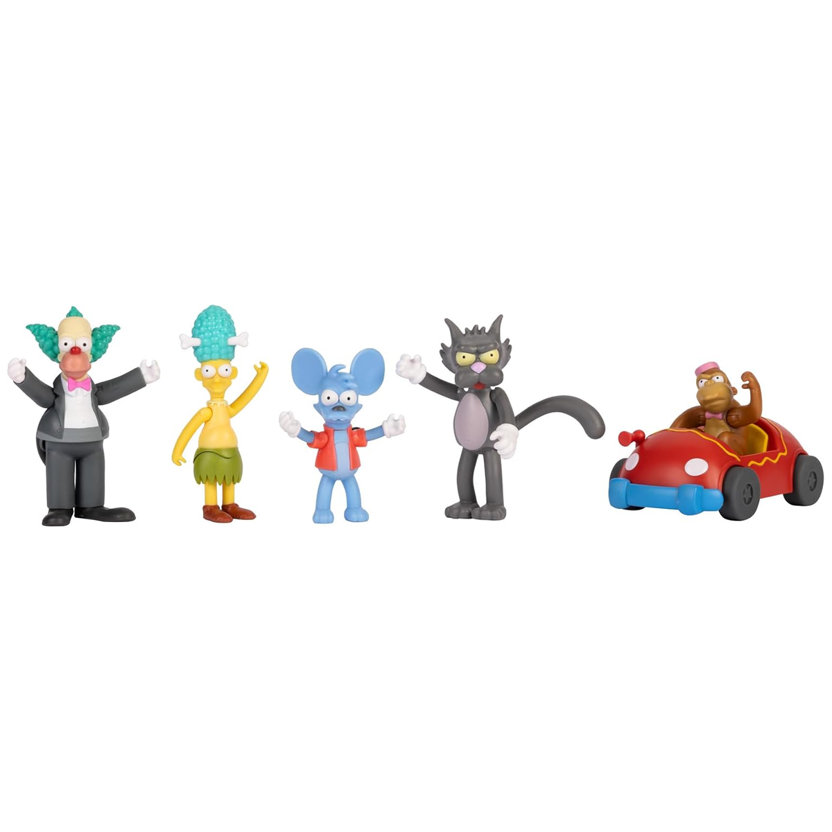 The Simpsons Krusty The Clown Show Set, Action Figure, Jakks Pacific, Mr Teeny, Itchy, Scratchy, Sideshow Mel, Clown Car, Multipack, Favorite Characters, Realistic Play or Display, Fun Toy For Kids, Accurate Authentic, Officially Licensed,